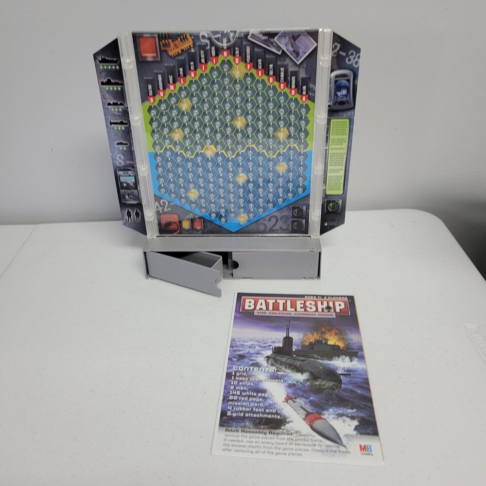2008 Battleship Replacement Board Grid Base Instructions Milton Bradley MB Games